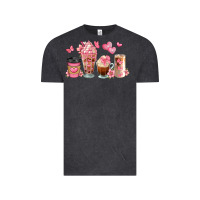 Vintage Black floral coffee cups Vintage Tee - JahusDesignShop
