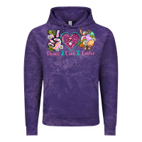 Cloud Purple Peace Love Easter Vintage Hoodie - Neo Western