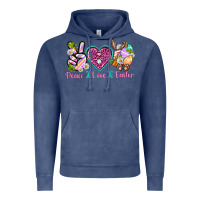Vintage Denim Peace Love Easter Vintage Hoodie - Neo Western