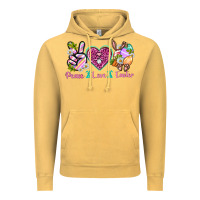 Vintage Mustard Peace Love Easter Vintage Hoodie - Neo Western