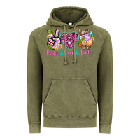 Vintage Olive Peace Love Easter Vintage Hoodie - Neo Western