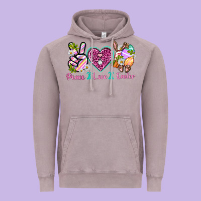Peace Love Easter Vintage Hoodie Designed By Neo Western
