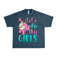 Midnight Navy let's do this girls baseball Urban Heavy Tee - BundleAndBundleShop