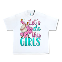 White let's do this girls baseball Urban Heavy Tee - BundleAndBundleShop