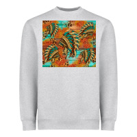 Heather Grey indian headdress pattern tumbler Heavyweight Sweatshirt - HRA Design Shop