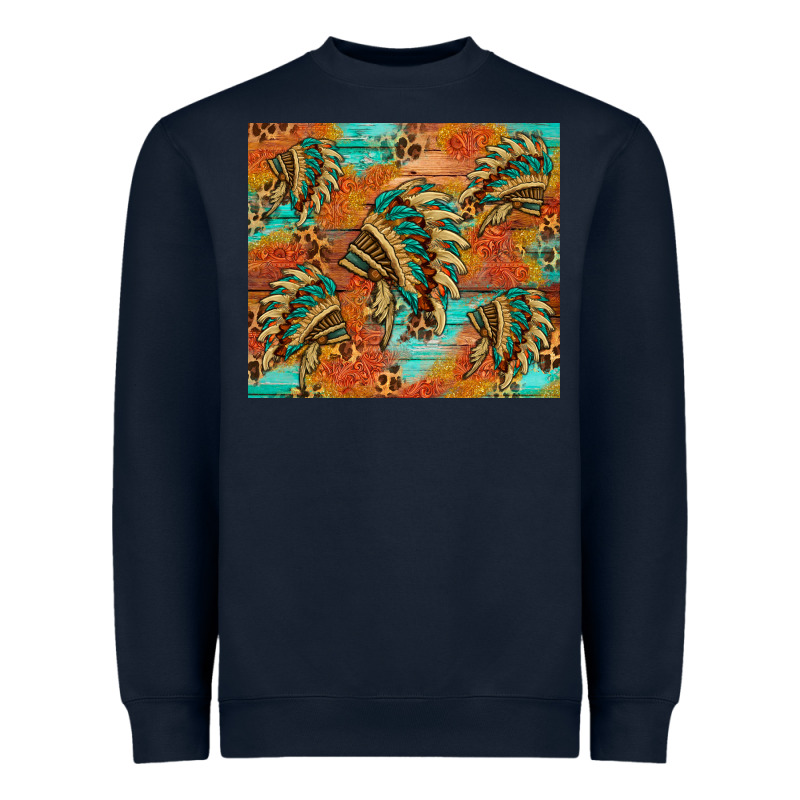 Indian Headdress Pattern Tumbler Heavyweight Sweatshirt by HRA Design Shop | Teevron
