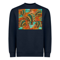 Navy indian headdress pattern tumbler Heavyweight Sweatshirt - HRA Design Shop