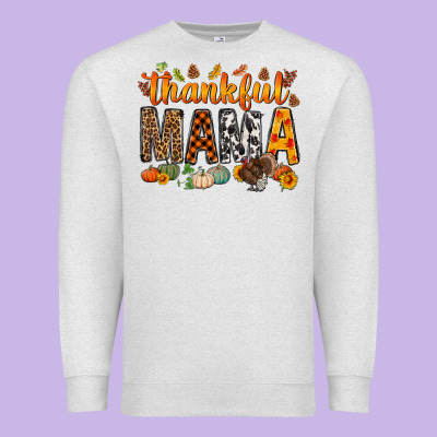 Thankful Mama Bbs Premium Sweatshirt Designed By Bundleandbundleshop