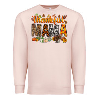 Pale Pink thankful mama bbs Premium Sweatshirt - BundleAndBundleShop