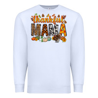 White thankful mama bbs Premium Sweatshirt - BundleAndBundleShop