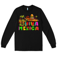 Black viva mexica Long Sleeve Tee - AdoDesignShop