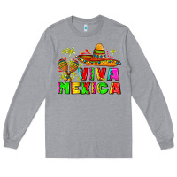 Heather Grey viva mexica Long Sleeve Tee - AdoDesignShop