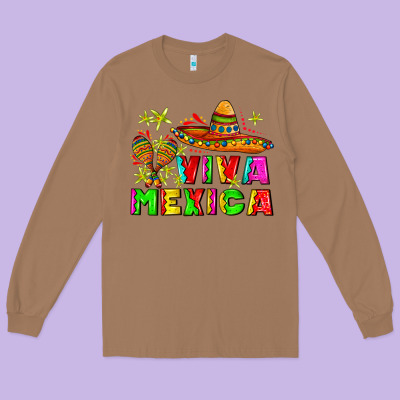 Viva Mexica Long Sleeve Tee Designed By Adodesignshop