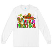 White viva mexica Long Sleeve Tee - AdoDesignShop