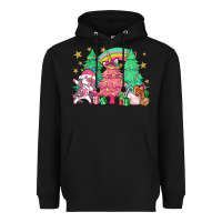 Black Unicorn Christmas trees Heavyweight Hoodie - NancyCooperArtShop
