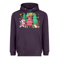 Unicorn Christmas Trees Heavyweight Hoodie | Teevron
