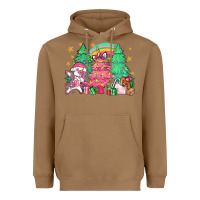 Toasted Coconut Unicorn Christmas trees Heavyweight Hoodie - NancyCooperArtShop