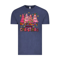 Vintage Denim pink christmas trees Vintage Tee - AdoDesignShop