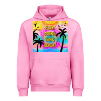 Fuchsia Pink float drink tan & repeat Urban Hoodie - TumblerDesignByShophia