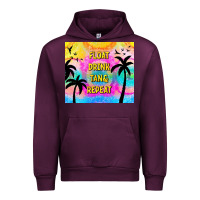 Mauve Wine float drink tan & repeat Urban Hoodie - TumblerDesignByShophia