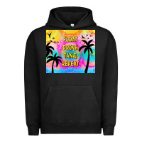 Pigment Black float drink tan & repeat Urban Hoodie - TumblerDesignByShophia