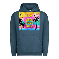 Pigment Midnight Navy float drink tan & repeat Urban Hoodie - TumblerDesignByShophia