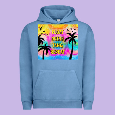Float Drink Tan & Repeat Urban Hoodie Designed By Tumblerdesignbyshophia