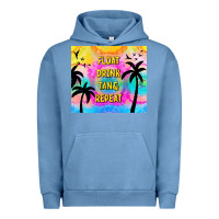 Pigment Pebble Blue float drink tan & repeat Urban Hoodie - TumblerDesignByShophia