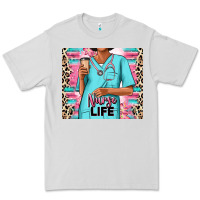 Dove Grey nurse life afro woman Premium Tee - RanaPortraitStore
