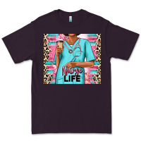 Plum nurse life afro woman Premium Tee - RanaPortraitStore
