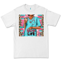 White nurse life afro woman Premium Tee - RanaPortraitStore
