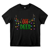 Black Oh deer christmas Heavy Core Tee - Artiststas
