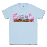 Dusty Blue watercolor love nurse libbey glass Classic Tee - BundleAndBundleShop