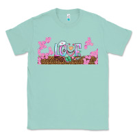 Seafoam watercolor love nurse libbey glass Classic Tee - BundleAndBundleShop