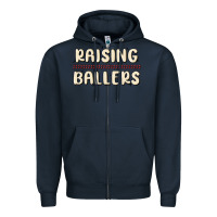Navy raising ballers Zipper Hoodie - MaliasSmallBusiness