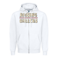 White raising ballers Zipper Hoodie - MaliasSmallBusiness