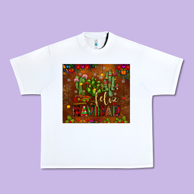 Feliz Navidad Cactus Urban Heavy Tee Designed By Jahusdesignshop