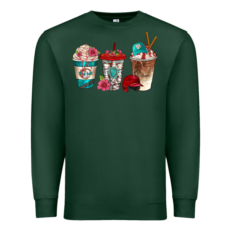 Western Baseball Coffee Cups Bbs Premium Sweatshirt by BundleAndBundleShop | Teevron