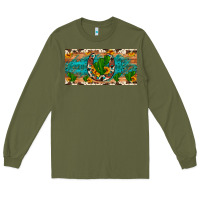 Army Green cactus sunflower horseshoe license plate Long Sleeve Tee - Artiststas