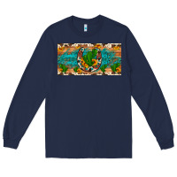 Navy cactus sunflower horseshoe license plate Long Sleeve Tee - Artiststas