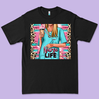 Premium Tee nurse life blonde woman