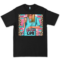 Black nurse life blonde woman Premium Tee - RanaPortraitStore