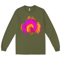 Army Green tie dye glitter patch Long Sleeve Tee - AdoDesignShop