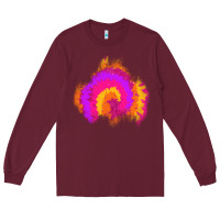 Burgundy tie dye glitter patch Long Sleeve Tee - AdoDesignShop