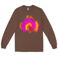 Chestnut tie dye glitter patch Long Sleeve Tee - AdoDesignShop