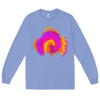 Colony Blue tie dye glitter patch Long Sleeve Tee - AdoDesignShop