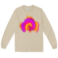 Mushroom tie dye glitter patch Long Sleeve Tee - AdoDesignShop
