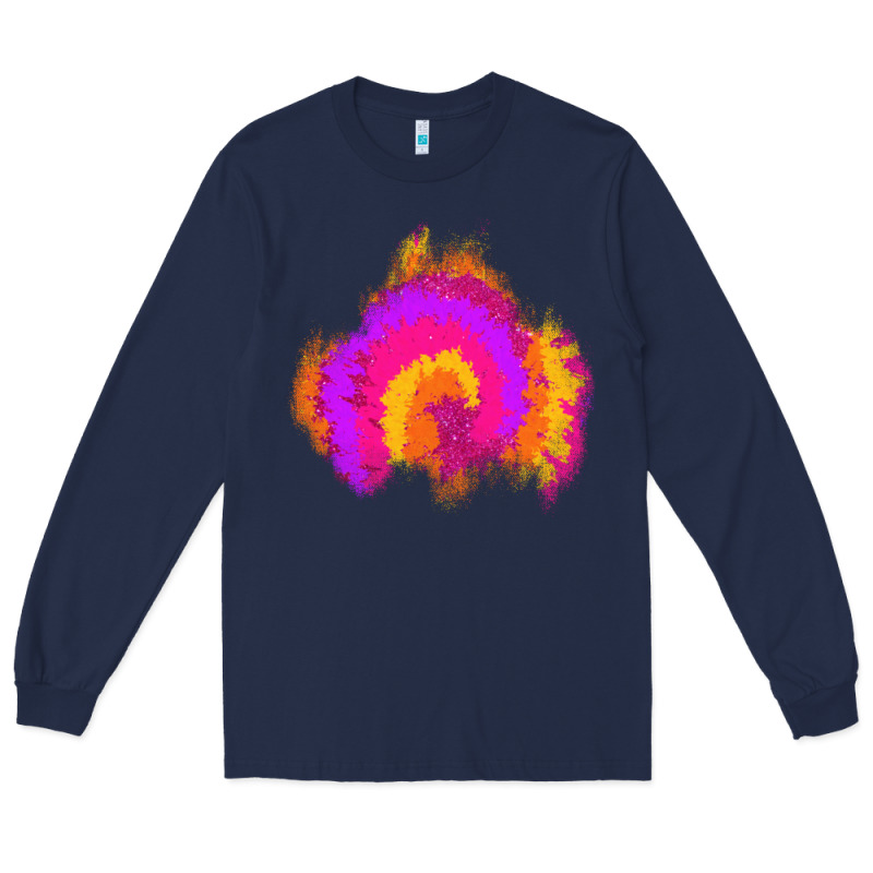 Tie Dye Glitter Patch Long Sleeve Tee by AdoDesignShop | Teevron