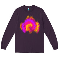 Plum tie dye glitter patch Long Sleeve Tee - AdoDesignShop