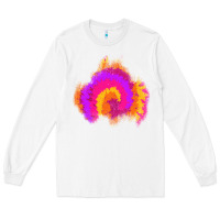 White tie dye glitter patch Long Sleeve Tee - AdoDesignShop